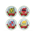Day at the Races Canape Plates Set of 4