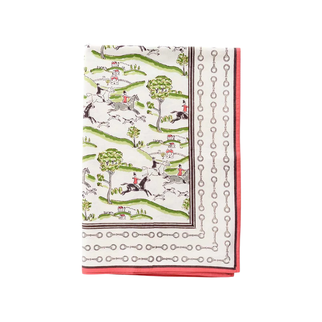 Hunt Scene Tablecloth 90" Round