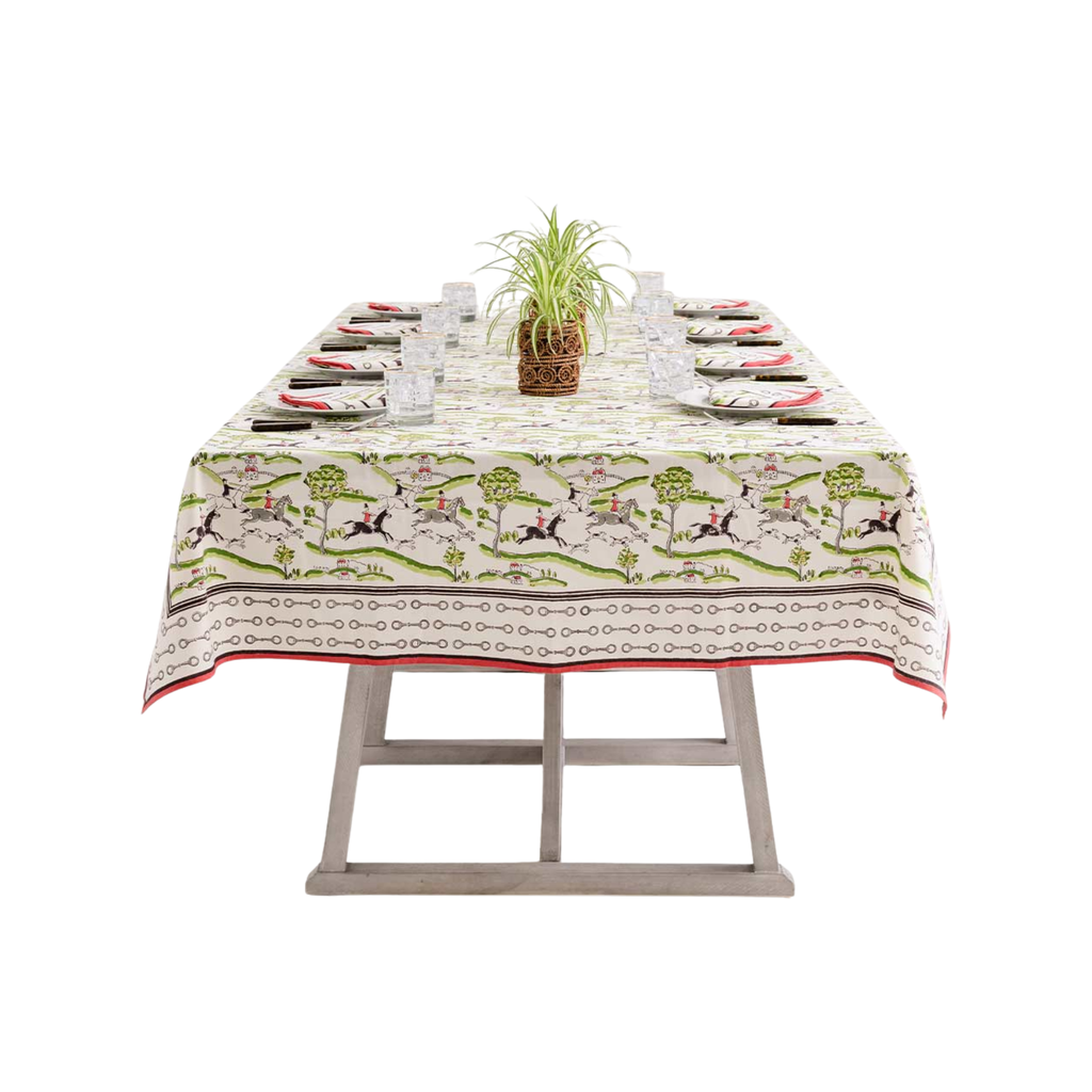 Hunt Scene Tablecloth 90" Round