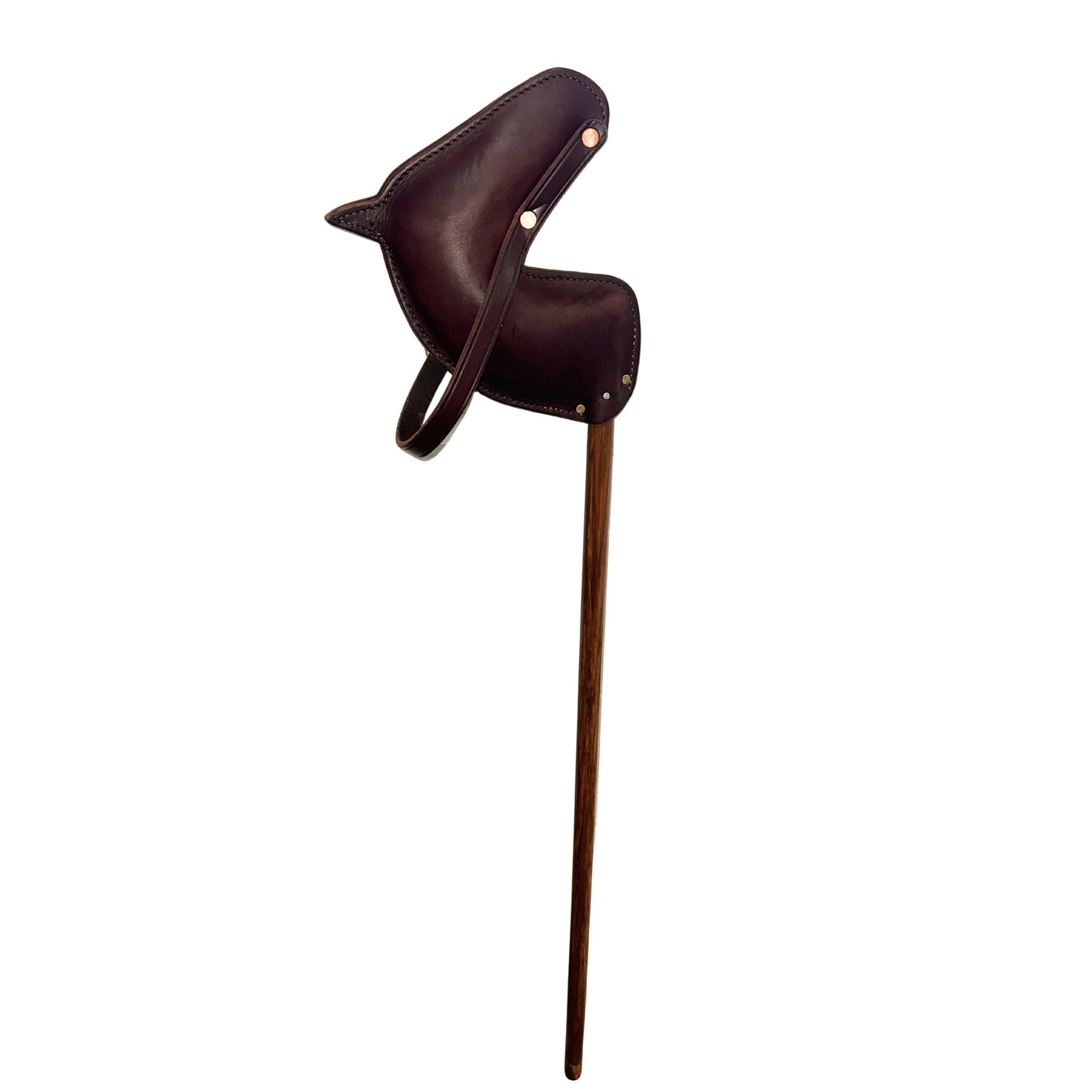 Leather Stick Horse Brown