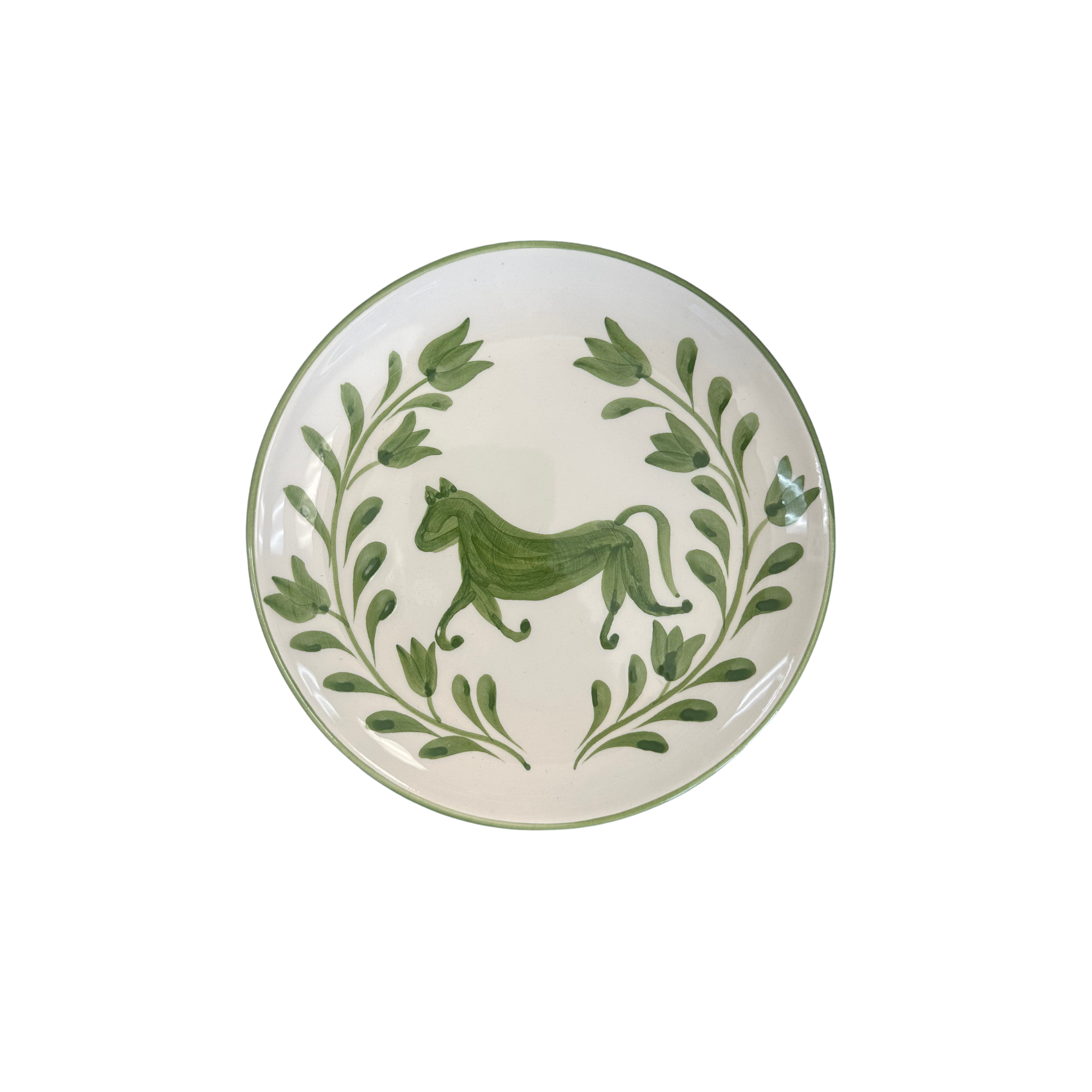 Green Horse Appetizer Plate