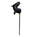 Leather Stick Horse Black