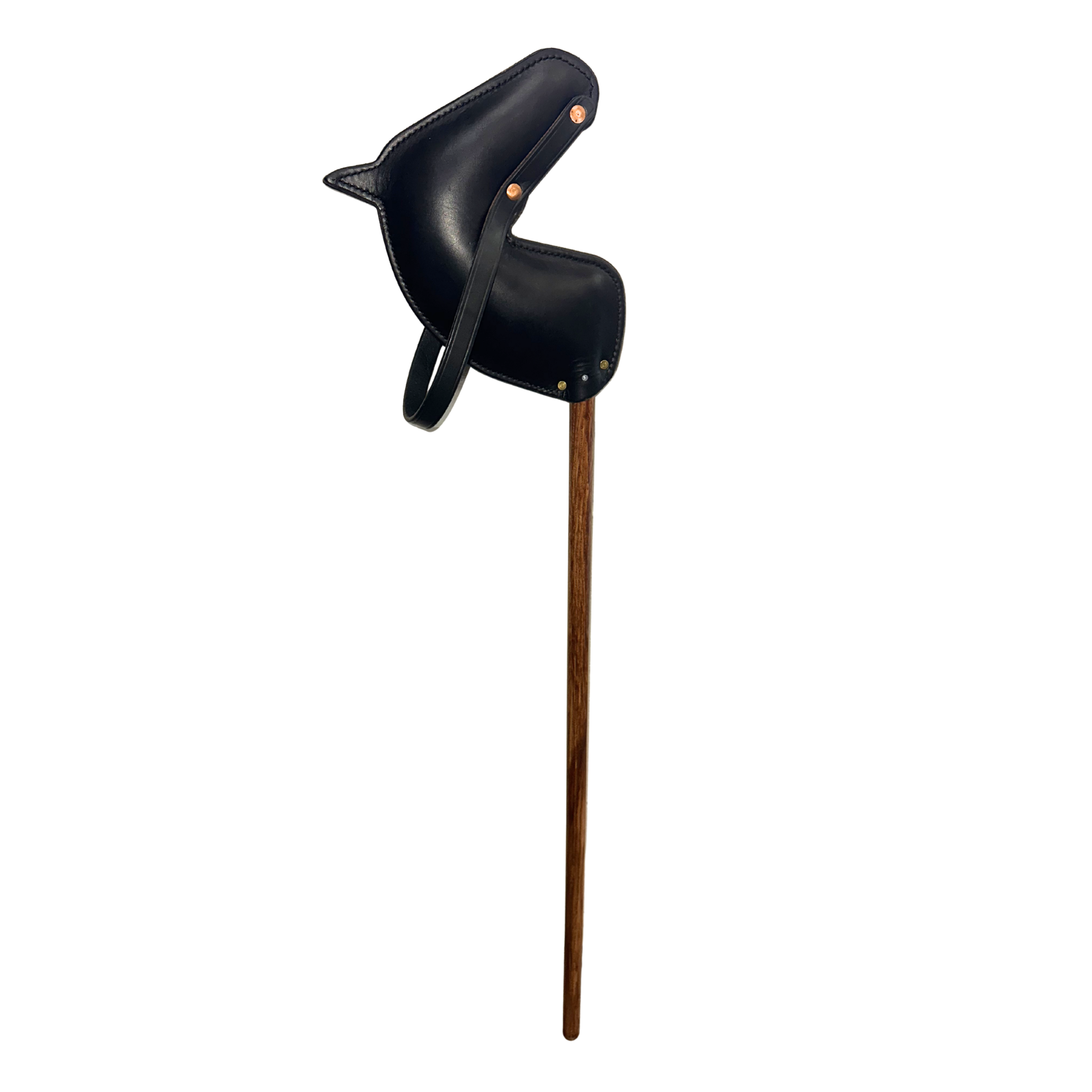 Leather Stick Horse Black