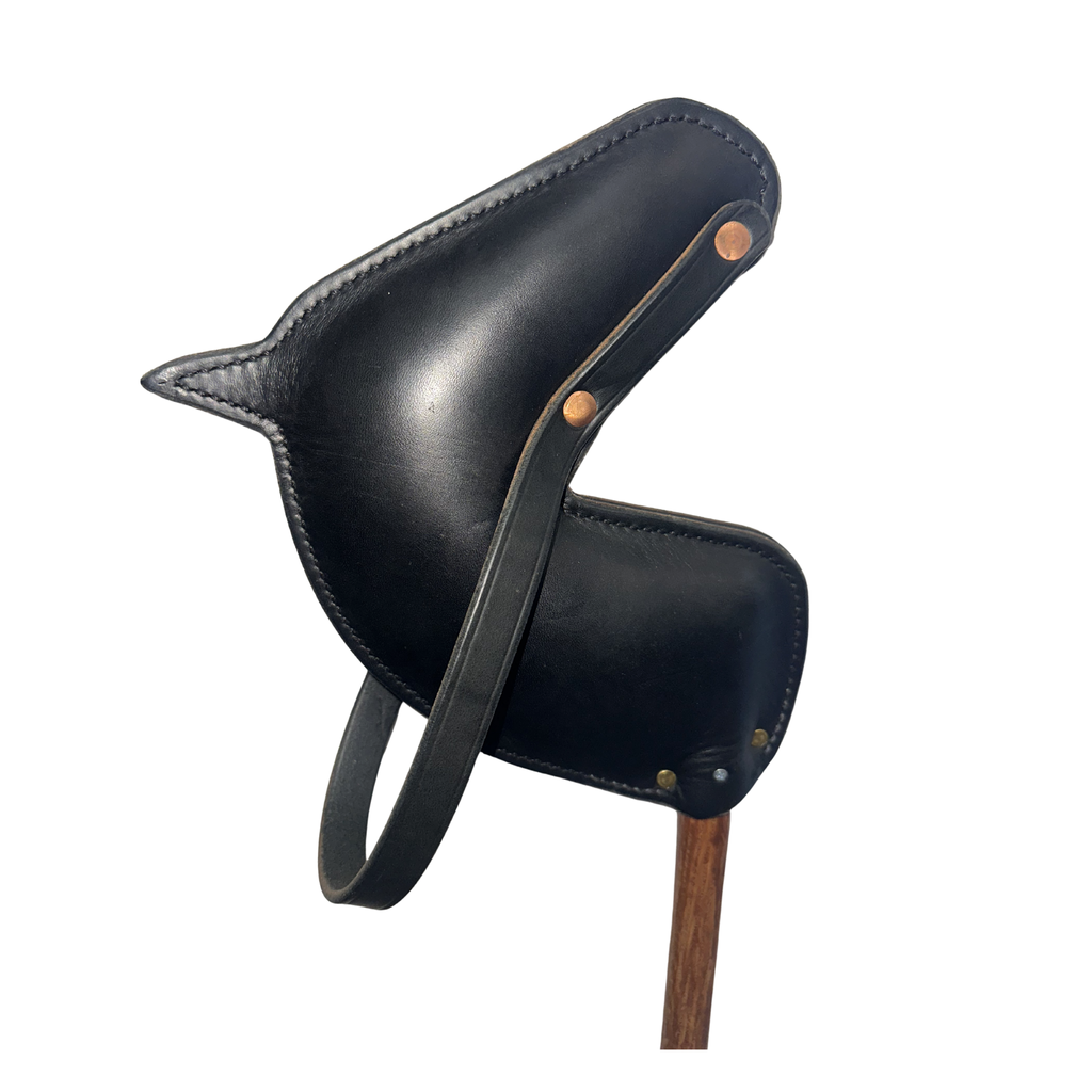 Leather Stick Horse Black