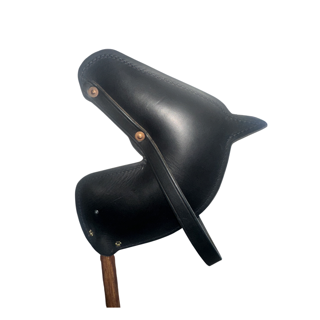 Leather Stick Horse Black