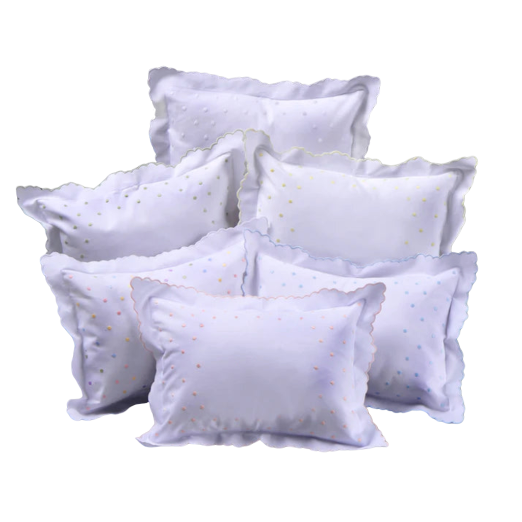 Swiss Dots Monogram Pillow