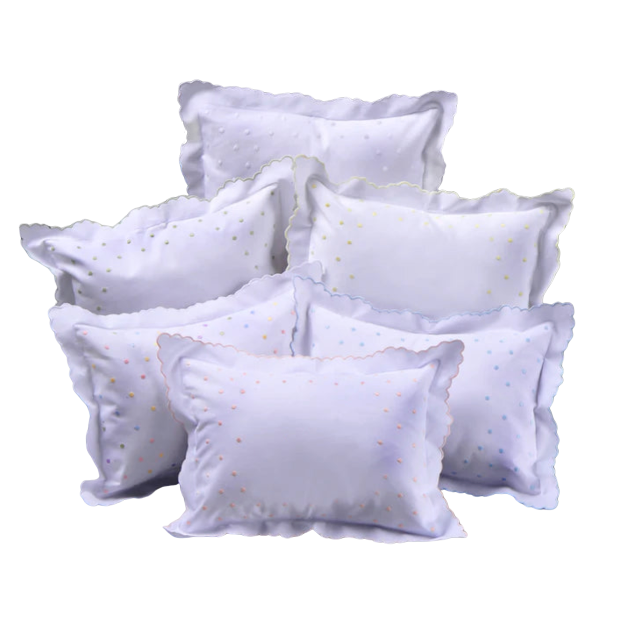 Swiss Dots Monogram Pillow