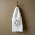 Equestrian Bit Monogram Guest Towel