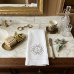 Equestrian Bit Monogram Guest Towel