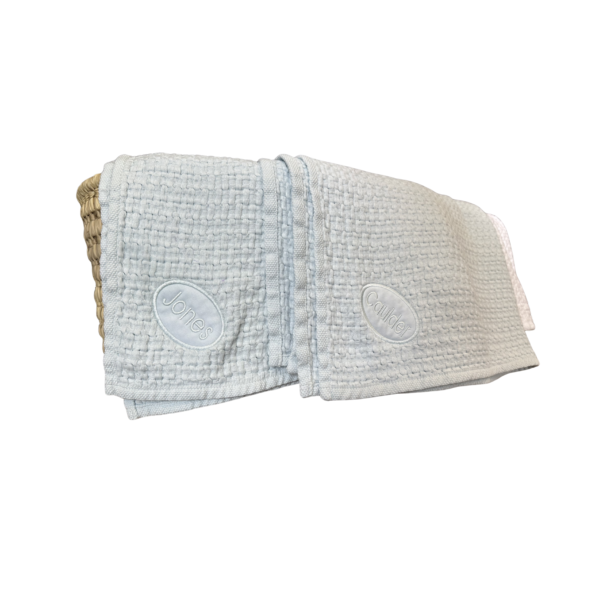 Stonewashed Basket Weave Baby Blanket