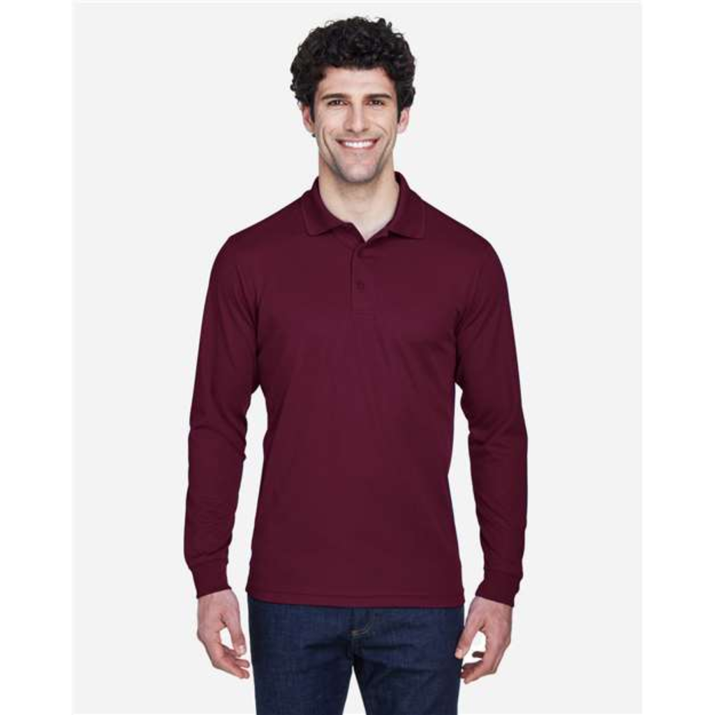Men's Pinnacle Performance Long Sleeve Pique Polo