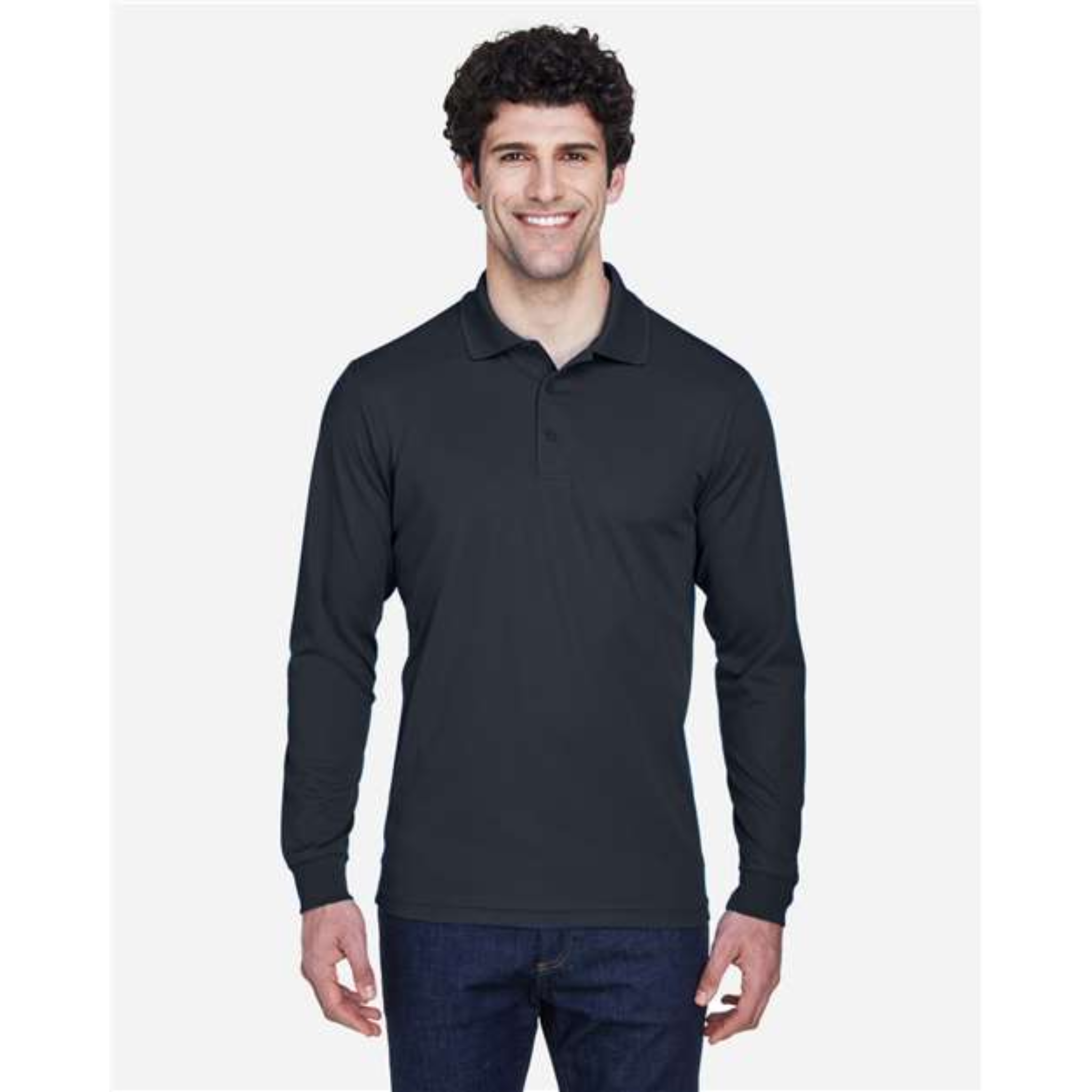 Men's Pinnacle Performance Long Sleeve Pique Polo
