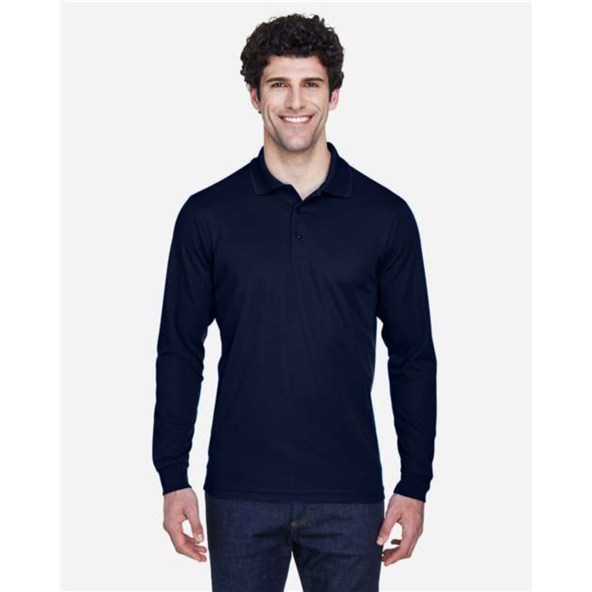 Men's Pinnacle Performance Long Sleeve Pique Polo