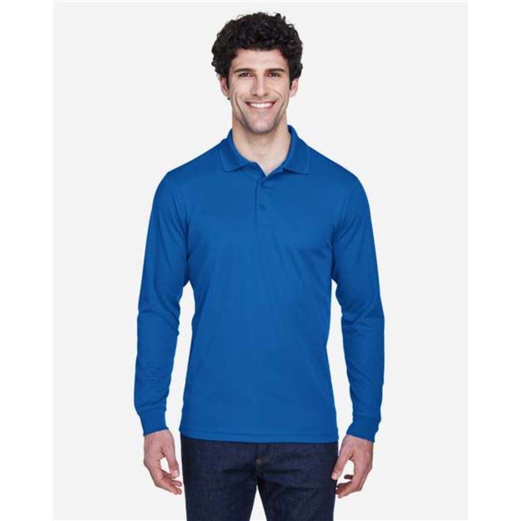 Men's Pinnacle Performance Long Sleeve Pique Polo