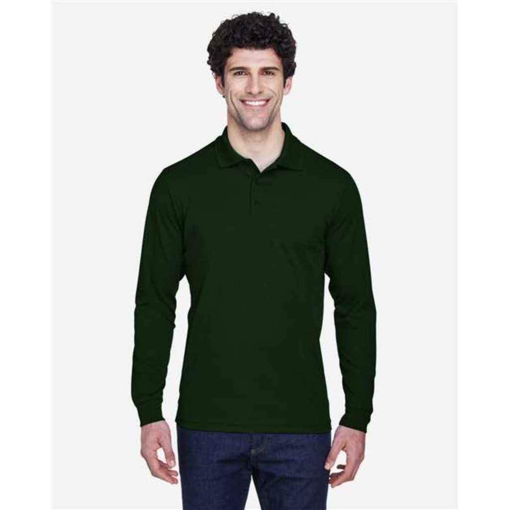 Men's Pinnacle Performance Long Sleeve Pique Polo