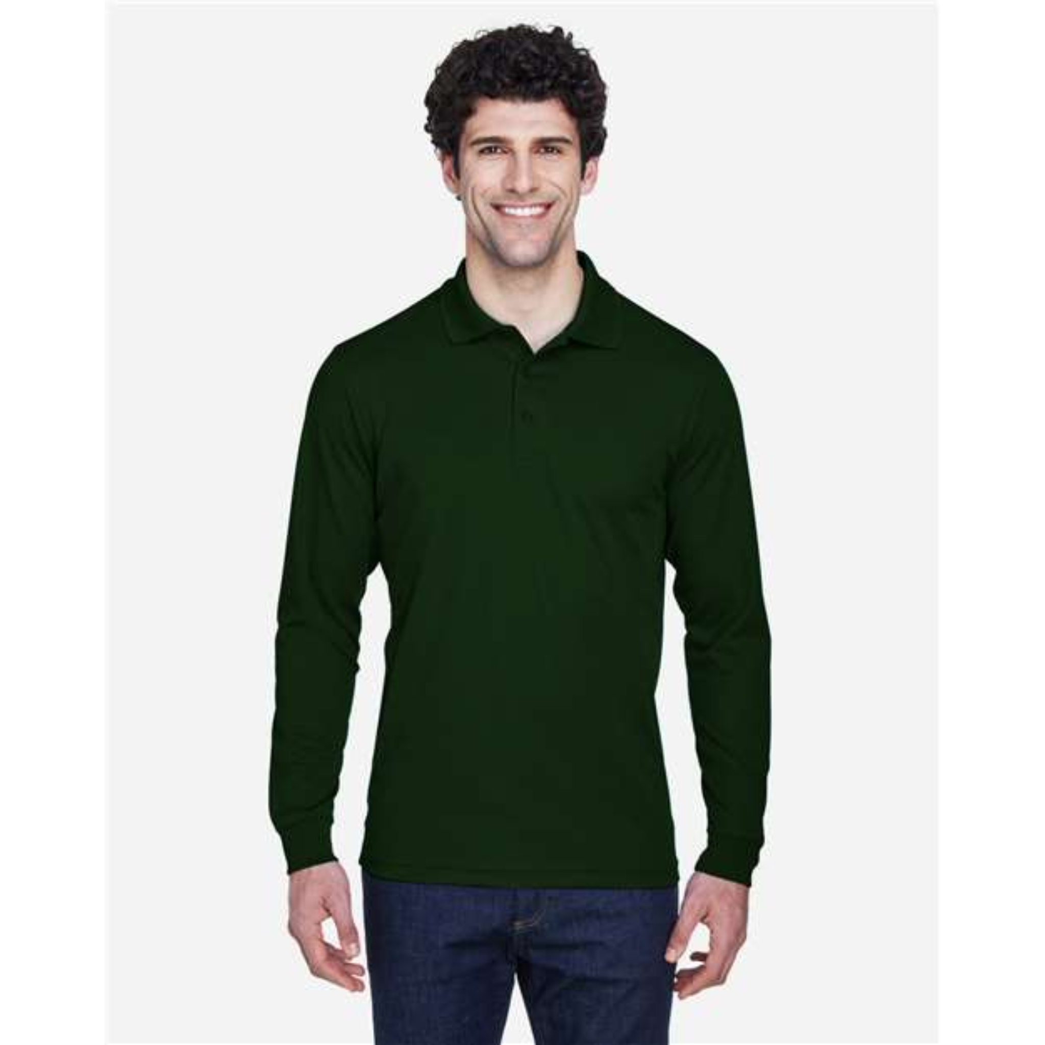 Men's Pinnacle Performance Long Sleeve Pique Polo