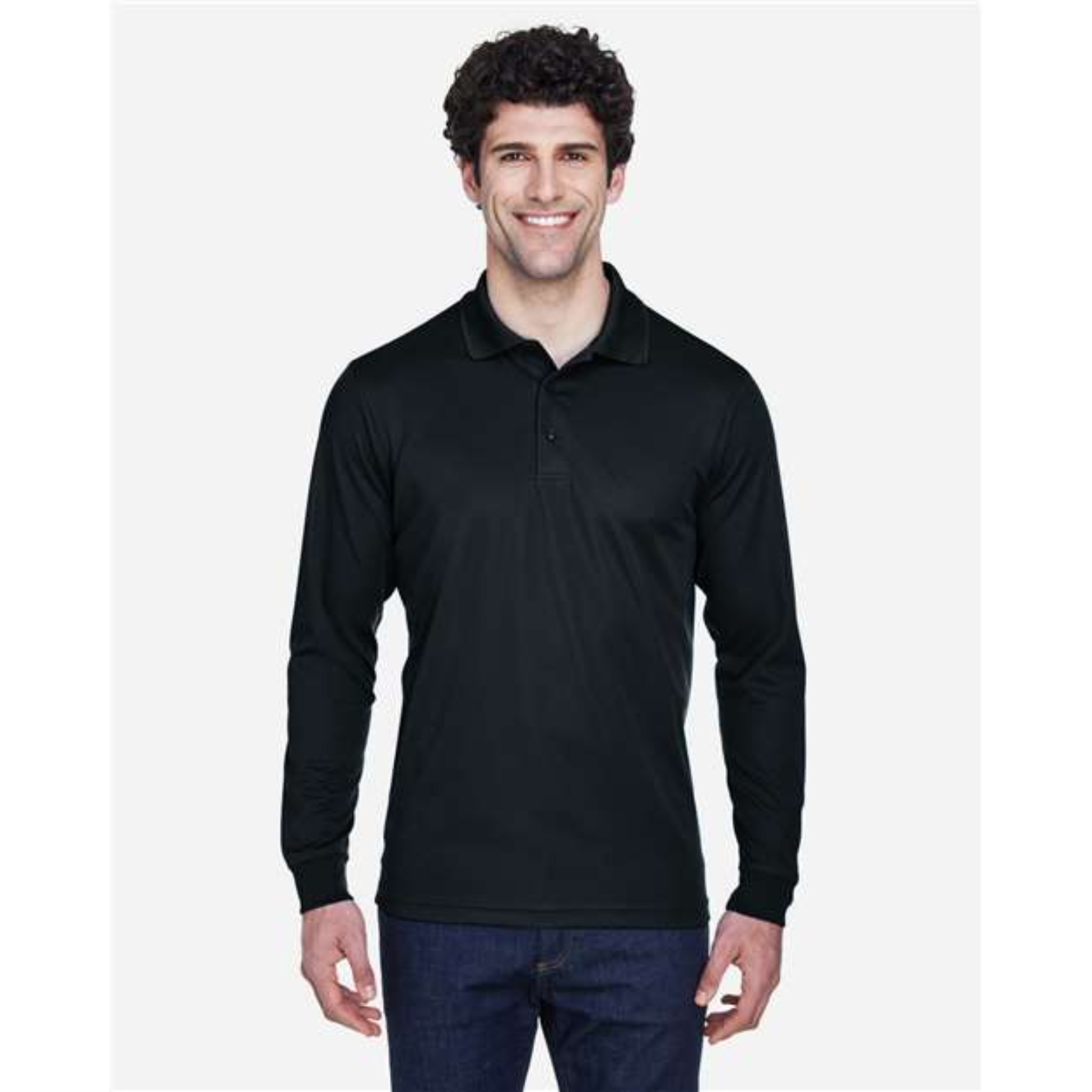 Men's Pinnacle Performance Long Sleeve Pique Polo