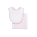 Seersucker Drooler Bib & Burp Set