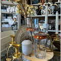 Clear Vase with Leather Accent
