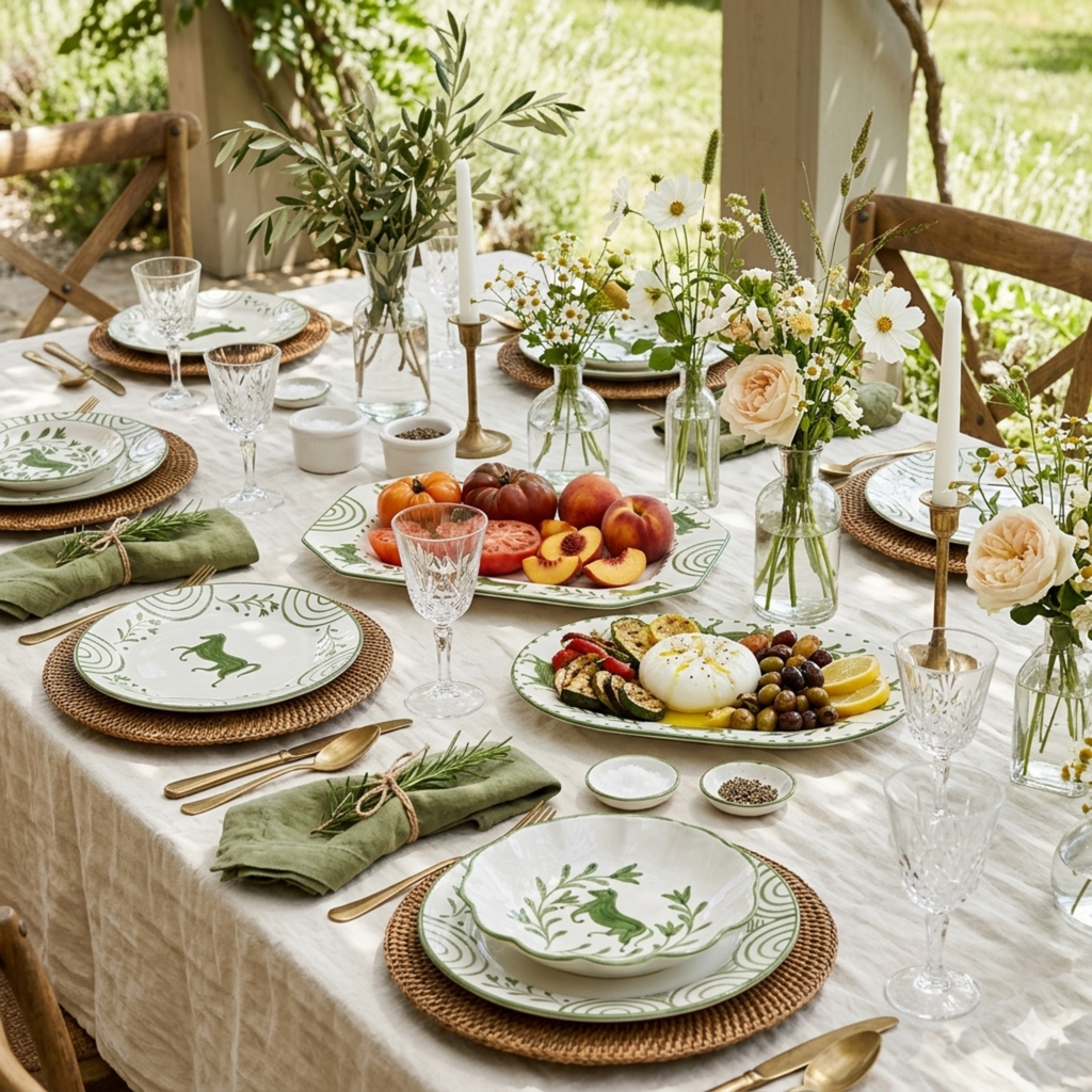Green Horse Salad Plate
