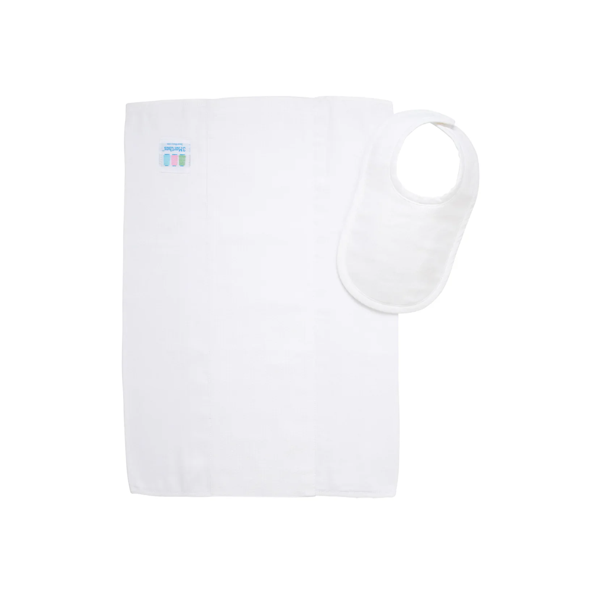 Seersucker Drooler Bib & Burp Set