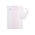 Seersucker Drooler Bib & Burp Set