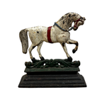 Antique Pair of Greenlees Glasgow 19th Century Victorian Cast Iron Horse Door Stops