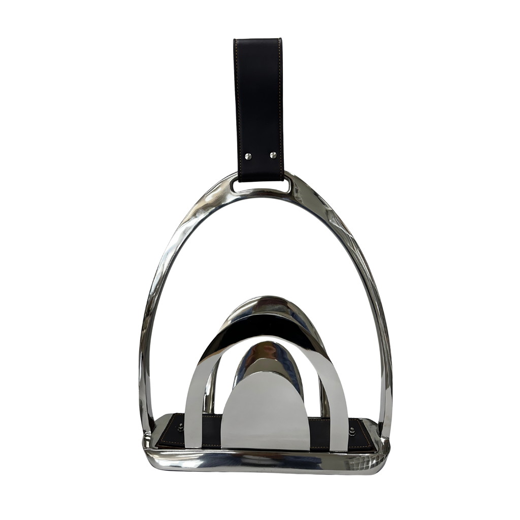 Stirrup Magazine Holder With Leather Handle