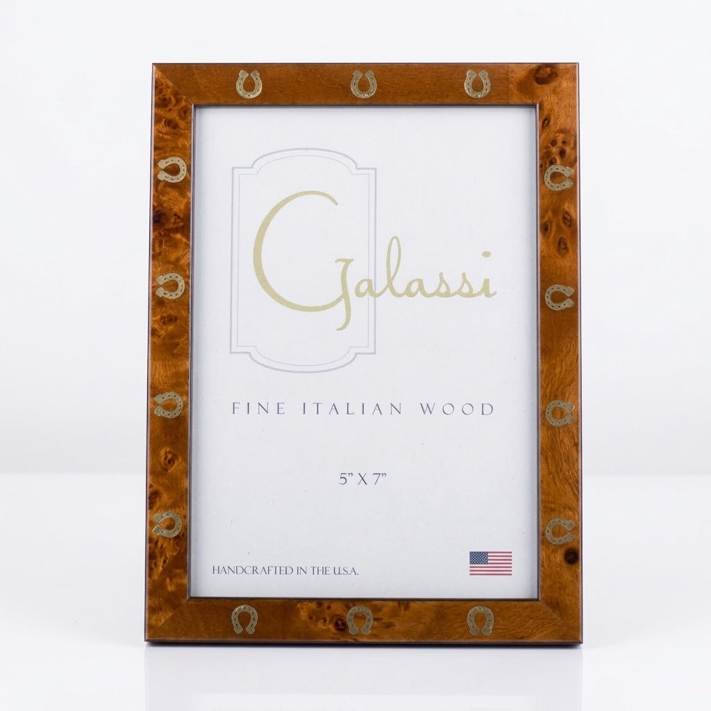Chestnut Frame With Gold Horseshoes