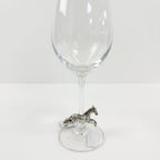 Running Horse Wine Glass, Pewter
